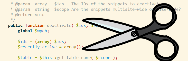 افزونه code-snippets